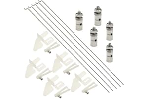 WMYCONGCONG - 15 clacson di controllo in nylon, 21 x 11 mm, con connettore a spinta, 1,3 mm + 1,2 x 210 mm, in acciaio, parti per aereo RC WMYCONGCONG