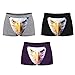 Produktbild Realde Herren Boxershorts 3D Drucken Unterhosen,3er Pack Lässig Unterwäsche Breathable Slips,Komfortable mit Enganliegendem Schnitt Männer Hipster Fitted Retroshorts Kurz Hose