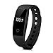 Produktbild Diggro ID107 Herzfrequenz Smart Armband Call / SMS Reminder Bluetooth 4.0 Pedometer Sedentary Schlaf Monitor Remote Capture für Android iOS schwarz