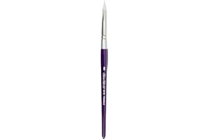 Silver Brush Limited 8815S Silver Silk 88 Triangle Brush for Watercolour, Gouache, and Acrylic Paint, Size MD, Short Handle