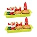 Produktbild SM SunniMix 2 Sets Kinder Lebensmittel Küchenspielzeug Mini Fast-Food Pommes Frites, Hamburger, Getränk, Tomatenmark und Teller Spielset