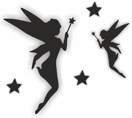Sea View Stickers 52 Fairy Stickers - Black