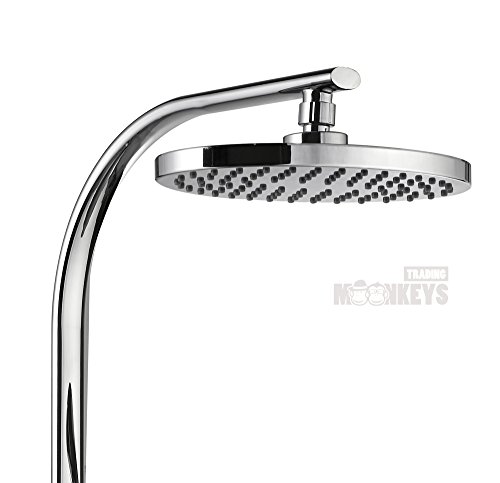 Modernes und massives Duschset mit einer Metall-Brausestange inkl. Montageanleitung und Befestigungsmaterial - 2