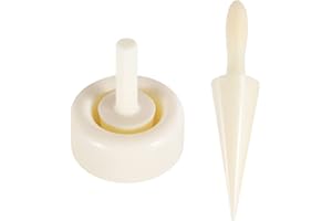 Soapow, Juego de 3 moldes de cono de helado, molde ABS beige para el hogar, cafetería, pastelería, incluye 1 molde de cono de helado