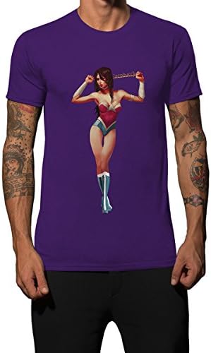 Iacobuccyounes Italy - Wonder Woman t-shirt: the fashion superheroes Men Violet - L