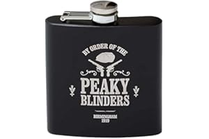 PERSONALISEDSTORE.CO.UK Birmingham Gangsters inspiré Flasque 170,1 gram Noir Cadeau parfait pour les fêtes de cerf, dragées de mariage, anniversaire – Livré dans une boîte de stock