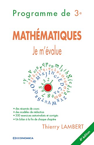 Mathématiques programme de 3e Je m'évalue