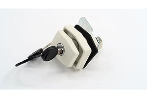 GENERISCH Lulizzie Cerradura con tapa para almacenamiento, color blanco, 60 mm x 36 mm, profundidad 26 mm, teclado para desbloquear llaves, plástico, rectangular, cerradura