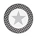 Produktbild Krasilnikoff - Teller, Frühstücksteller, Kuchenteller - Stern - Charcoal big star - Ø 20 cm - Porzellan