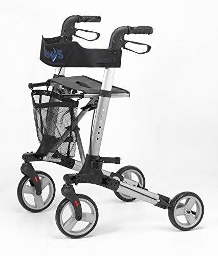 Days Deluxe Lightweight Rollator, Height Adjustable Rollator that Folds for Easy Storage and Transportation, Limited Mobility Aid, Seat Height 610 mm, (Eligible for VAT relief in the UK)
