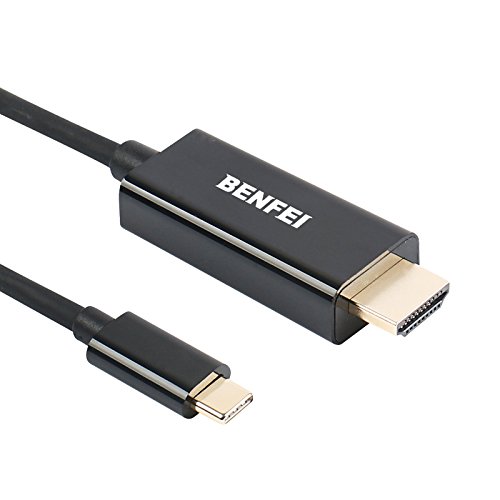 USB Typ C (Thunderbolt 3) zu HDMI 4 K UHD 6 Füße Kabel, benfei USB 3.1 (usb-c) zu HDMI Adapter Stecker auf Stecker vergoldet Kordel - 6