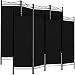 Produktbild Deuba 2X Paravent Lucca 180x163cm | 4 Trennwände flexibel verstellbar | Raumteiler Sichtschutz | platzsparend & multifunktional | schwarz