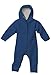 Organic Boiled Wool Baby Snugglesuit / Pramsuit / Overall Navy 62/68 3-6m
