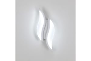 Comely Lámpara de Pared LED 20 W (~2400 lm) – Diseño Moderno Blanco 29×10×5 cm – Luz Blanca Fría 6500 K para Pasillo, Escalera o Salón