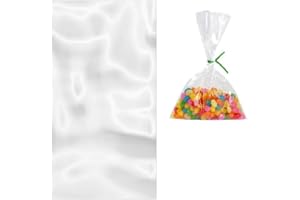DAYMAND STORE | Bolsas Plastico | Bolsas de Plastico Transparentes | Bolsitas Plastico pequeñas | 12x20 cm | Paq. 0,5Kg | Bolsas para chuches |