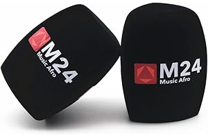 SAIDBUDS 5 Stück Schaumstoff-Windschutz mit Logo bedruckt Customize mic Schaumstoffabdeckung Windschutzscheiben für TV-Interview-Mikrofon(Black)