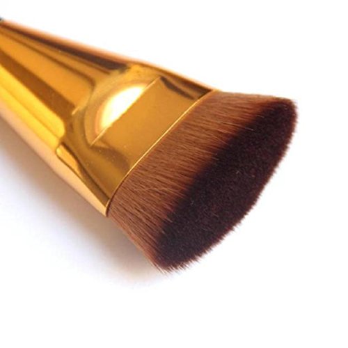Vovotrade 1pcs professionelle Gesicht Cheeks Cosmetic flache Kontur Pinsel Gesicht Mischung Make-up Pinsel(Gold) - 4