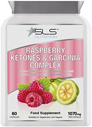 Raspberry Ketones And Garcinia Cambogia Complex By SLS Nutrition - 60 Safe And Easy To Swallow Slimming Capsules - UK Manufactured Using Premium Quality Natural Ingredients - GM Free - Ultimate Weight Loss Dietary Food Supplement - Suitable For Vegetarians And Vegans