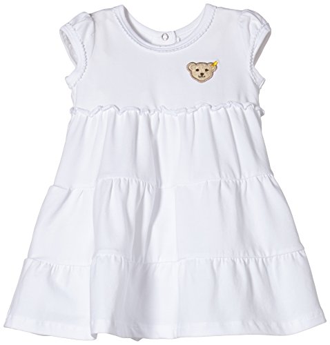 Steiff Baby Girls Crew Neck sleeveless Vest -  White - 0-3 Months