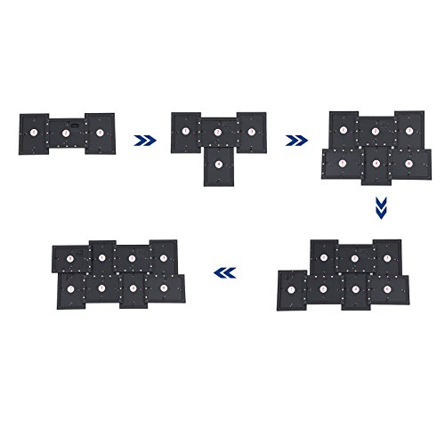 Songmics Bilderrahmen Collage für 8 Fotos je 10 x 15 cm (4 x 6″) + 1 x einzelner Fotorahmen aus MDF-Platten schwarz RPF108H - 8