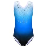 turnanzug blau Der Turnanzug Perfekt für verschiedene Anlässe: Turnen, Tanzkurs, Aufführungen, Training Gymnastik, Fitness, Ballett, Yoga usw. Das beste Geschenk für Ihr Kind.