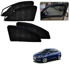 Carazy Zipper Magnetic Sun Shades Car Curtain for -Tigor- Set of 4 Pcs