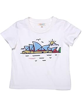 Oceankids T-shirt Maglietta di Cotone Biologico da Bambina con Stampa di Teatro Sydney Collo Rontondo