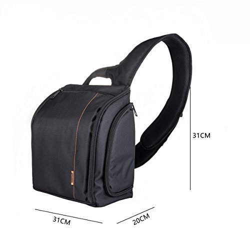 Sac en Bandouli  re pour Appareils Photo Vosmep Housses    Rangement pour Cam  ra DSLR Reflex Num  riques de Marque Canon   Nikon   Sony - de Haute Qualit   en Polyester   Imperm  able   Professionel aussi pour Voyage Orange DC005