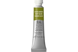 Winsor & Newton Aquarelle Professionnel - Peinture Aquarelle, Haute Luminosité, Résistante à la Lumière, Qualité Archive, Tube de 5 ML, Couleur Vert Olive