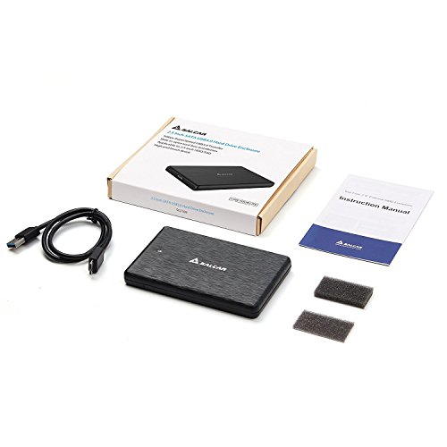 Salcar USB 3.0 Externes festplatten Gehäuse für 2.5 zoll SATA SSD HDD mit USB3.0 Kabel Werkzeuglose HDD Installation Tool-free, Schwarz - 6