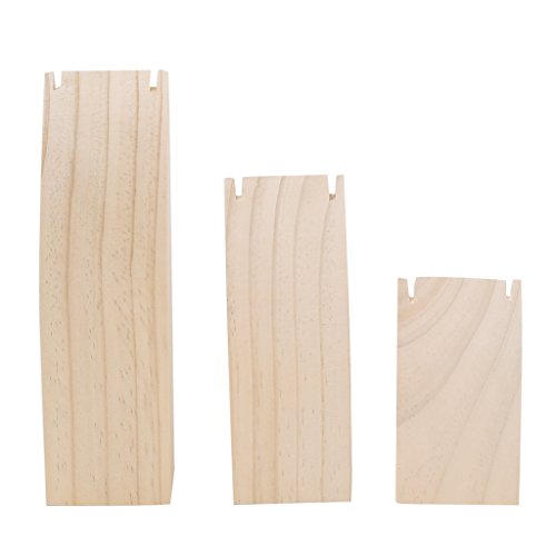 Preisvergleich Produktbild MagiDeal 3 Stücke Holz Schmuck Anziegen Halter Halskette Hölzerne Ausstellungsstand