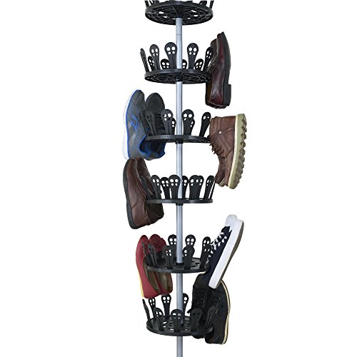 Schuhregal Schuhkarussell Schuhständer Schuhschrank Teleskopregal 96 Schuhe - 2