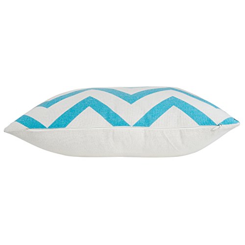 Avanzza 2er-Set Kissenhülle / Kissenbezug 40×40 cm in Türkis für Kissen, Sofakissen / Sofa Kissen und Dekokissen / Deko Kissen aus der Linie Decor Chic - 5