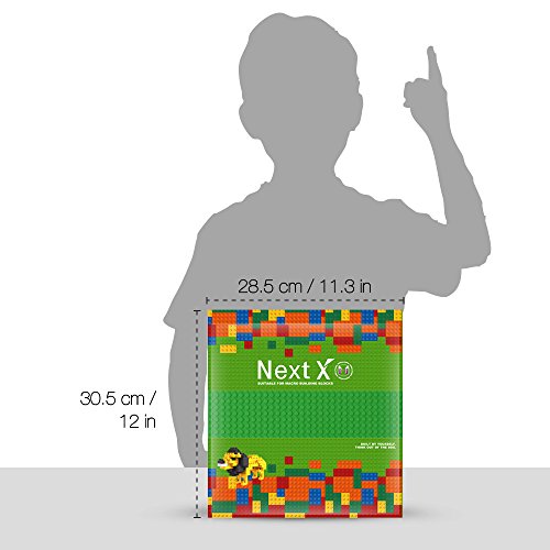 NextX 4 Piani Base Compatibili con Giochi di Costruzioni Classici - Piastre Doppio Spessore - Materiale Plastica ABS Non Tossico 7 lego NextX-4-Piastre-Base-Compatibili-con-Giochi-di-Costruzioni-Classici-Basi-in-Plastica-ABS-Non-Tossico-Dimensioni-25-x-25-cm
