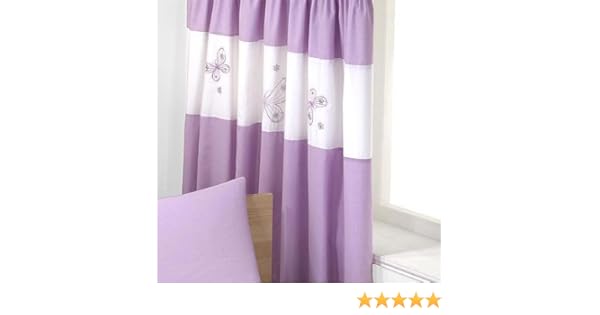 Butterflies Pencil Pleat Curtains Lilac 66 X 72 Inch Amazon Co