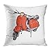 Produktbild hanbaozhou Kissenbezüge Black Vespa Vintage Hand Graphics Old Red Scooter White Travel Italy Decorative Pillow Case Home Decor Square 18x18 Inches Pillowcase