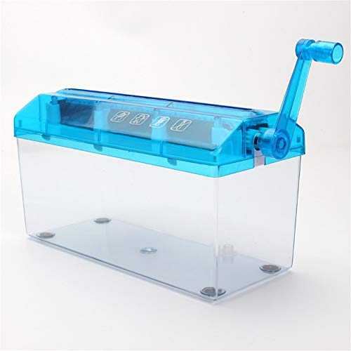 Preisvergleich Produktbild Nuoyi Handgekurbelter tragbarer Mini-Aktenvernichter Aktenvernichter Manueller Aktenvernichter A4-Papierdokumente Manuelle Schneidemaschine Office Home Desktop Stationery,Blue