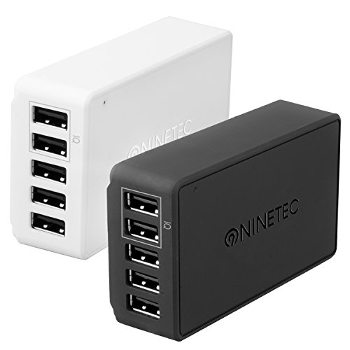NINETEC 27 Watt 5-Port USB Universal Ladegerät Netzteil SmartIQ Technologie White - 5
