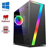 Vibox Gaming PC Computer with 2 Free Games, Windows 10 OS, WiFi (3.7GHz AMD Ryzen Quad-Core Processor, Radeon Vega 8 Graphics Chip, 8GB DDR4 2400MHz RAM, 1TB HDD)