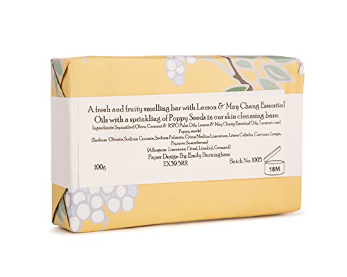 Clovelly Soap Co natürliche, handgefertigte Seife mit Limone & Mohnsaat für alle Hauttypen 100g - 3