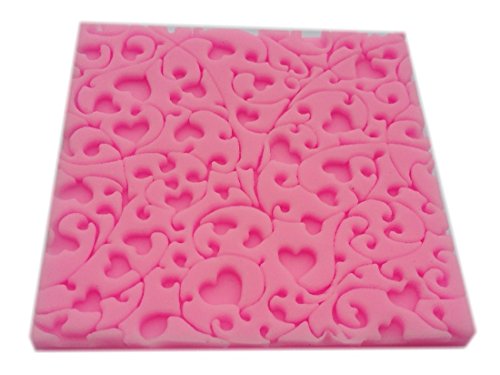 SHINA Herz-lines Torten Rand Spitze Effekt SILIKON AUSSTECHER Ausstechform Marzipan Fondant Deko für Tortedeko Tortenrand Deko - 4