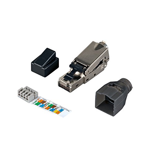 BIGtec RJ45 Stecker für Patchkabel und Verlegekabel CAT.5 / CAT.6 / CAT.6a / CAT.7 AWG 22 - AWG27 - werkzeugfreie Montage