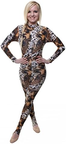 Wholesale Dance Animal Safari Print Lycra Catsuit, Unitard, Bodysuit, Dance, Fancy Dress (#ELSA)