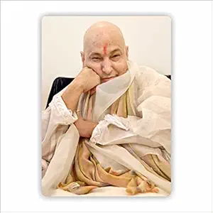 Guruji Religious Acrylic Photo by EasyWallPrints Premium Acrylic Glass with Stainless Steel Table Top Stand. Size 5