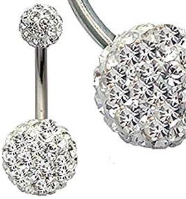 crystals belly bar packed in a gift box - shipped from UK, delivery 2-3 days