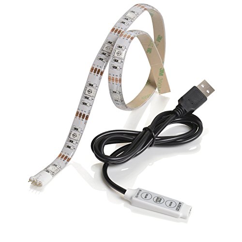 [LEDemain] 5050 RGB LED Band / TV Hintergrundbeleuchtung mit Farbänderung Entertainment Beleuchtung Fernsehen USB-Anschluss [Wasserdicht IP65] (50cm 5050 30 LEDs) - 4