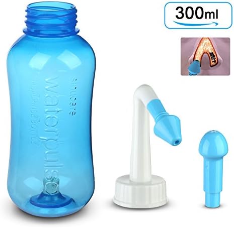 Lennystone Nasal Wash Bottle Nasal Cleanse Nose Cleaner Irrigation Bottle Allergies Relief Pressure Rinse Neti Pot (300ML)