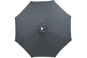 NIKSHI Sonnenschirm Ersatzbezug 3m 6/8 Streben, UV-Schutz Ampelschirm Bezug, Wasserdicht Schirmbezug Sonnenschirm Ersatzteile für Balkon, Garten, Pool und Strand