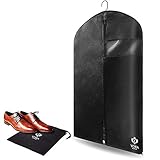 PLATZWUNDER - 3 HEMDEN PRO KLEIDERSCHUTZHÜLLE: Idealer Schutz zur Aufbewahrung von Hemden, Kleider, Blusen, Anzüge, Sakkos und Jacken am Bügel im Kleiderschrank. Größe je Kleidertasche / Hülle: 100cm x 60 cm