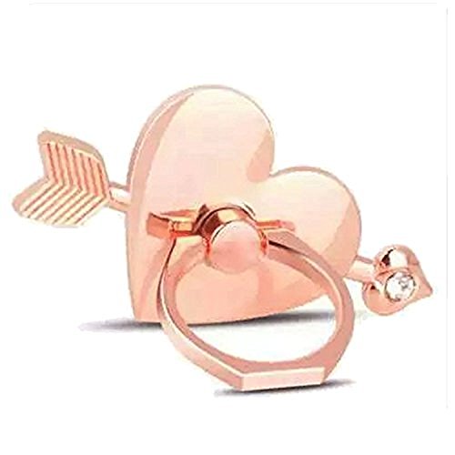 Samidy Universal Phone Ring Bracket holder ,UCLL Diamond Love Heart arrow Shape Finger Grip Stand Holder Ring